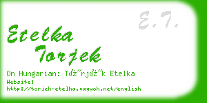 etelka torjek business card